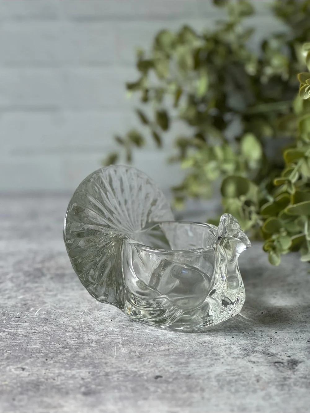 Vintage 70s Avon Glass Turkey Votive Candle Holder 1979